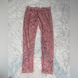 Modern Lux candy cane Christmas Santa leggings pants woman’s size XL